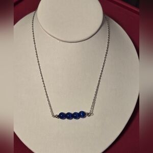 Sapphire Cat Eye Bead Necklace Harriet Ave Jewels. NWT